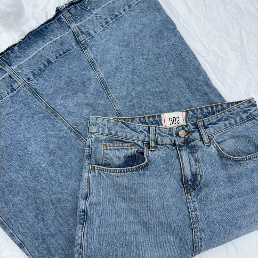 Urban Outfitters Denim Slit Maxi Skirt